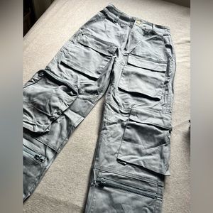 S light blue cargo pants with multi pockets
